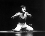 Mime Marcel Marceau performing in his one-man show "Marcel Marceau On Broadway"