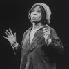 Actress Whoopi Goldberg wearing a crocheted wool hat in a scene from the Broadway production of her one-woman show "Whoopi Goldberg.".