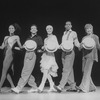 Entertainer Shirley MacLaine (R) with unidentified dancers in a number from the show "Shirley MacLaine On Broadway.".