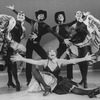 Entertainer Shirley MacLaine (C) with unidentified dancers in a number from the show "Shirley MacLaine On Broadway.".