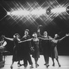 (L-R) Luther Henderson (at the piano) with actors Armelia McQueen, Ken Page, Charlaine Woodard, Andre De Shields and Nell Carter in a scene from the Broadway production of the musical "Ain't Misbehavin'.".