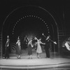 (L-R) Actors Andre De Shields, Armelia McQueen, Nell Carter, Charlaine Woodard, Ken Page and Luther Henderson (at the piano) in a scene from the Broadway production of the musical "Ain't Misbehavin'.".