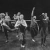 Actress Meryl Streep (C) as Alice in Wonderland with actors Amanda Plummer (R), Deborah Rush (L) and Mark Linn-Baker (2L) in a scene from the NY Shakespeare Festival production of the musical "Alice."