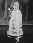 Actress Eva Le Gallienne as the White Queen in a scene from the Broadway revival of the play "Alice In Wonderland.".