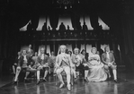 Actor Frank Langella as Antonio Salieri (R) in the Broadway production of "Amadeus"