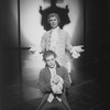 Actors Mark Hamill as Mozart (B) and David Birney as Salieri (T) in a scene from the Broadway production of the play "Amadeus"