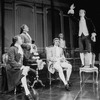 Actors Mark Hamill as Mozart (3R) and David Birney (R) as Salieri with others in a scene from the Broadway production of the play "Amadeus"