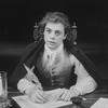 Actors Mark Hamill as Mozart (FRONT, 2L) and David Birney as Salieri (FRONT, R) with others in a scene from the Broadway production of the play "Amadeus"