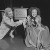 Actor Mark Hamill as Mozart with an unidentified actress in a scene from the Broadway production of the play "Amadeus"