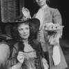 Actor David Birney as Salieri with an unidentified actress in a scene from the Broadway production of the play "Amadeus"