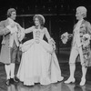 Actor David Birney as Salieri (L) with unidentified actors in a scene from the Broadway production of the play "Amadeus"
