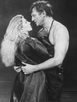 Actors Natasha Richardson and Liam Neeson in a scene from the Broadway revival of the play "Anna Christie.".