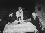 (L-R) Actors Liam Neeson, Natasha Richardson and Rip Torn in a scene from the Broadway revival of the play "Anna Christie.".