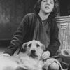 Actress Andrea McArdle as Little Orphan Annie with Sandy the dog in a scene from the Broadway production of the musical "Annie.".