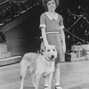 Actress Andrea McArdle as Little Orphan Annie with Sandy the dog in a scene from the Broadway production of the musical "Annie."
