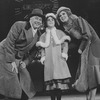(L-R) Actors Reid Shelton as Daddy Warbucks, Andrea McArdle as Little Orphan Annie and Sandy Faison in a scene from the Broadway production of the musical "Annie.".