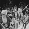 Actors Philip Bosco (6L), Martha Henry (C) and David Birney (4R) in a scene from the Lincoln Center Repertory production of "Antigone"