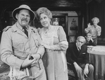 (2L-R) Actors Jean Stapleton, Abe Vigoda, William Hickey and Polly Holliday in a scene from the Broadway revival of the play "Arsenic And Old Lace."