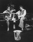 (L-R) Actresses Annie Golden and Debra Monk as pres. assassins Lynette "Sqeaky" Fromme and Sarah Jane Moore in a scene from the Playwrights Horizons production of the musical "Assassins".