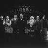 (L-R) Annie Golden (L. Fromme), Jonathan Hadary (C. Guiteau), Debra Monk (S.J. Moore), Terrence Mann (L. Czolgosz), Victor Garber (J.with Booth), Lee Wilkof (S. Byck), Eddie Korbich (G. Zangara), Greg Germann (J. Hinkley) and William Parry from the OffBroadway musical "Assassins."