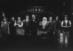 (L-R) Annie Golden (L. Fromme), Jonathan Hadary (C. Guiteau), Debra Monk (S.J. Moore), Terrence Mann (L. Czolgosz), Victor Garber (J.with Booth), Lee Wilkof (S. Byck), Eddie Korbich (G. Zangara), Greg Germann (J. Hinkley) and William Parry from the OffBroadway musical "Assassins."