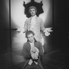 Actors Mark Hamill as Mozart (B) and David Birney as Salieri (T) in a scene from the Broadway production of the play "Amadeus"