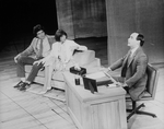 (L-R) Actors Martin Vidnovic, Catherine Cox and John Jellison in a scene from the Broadway production of the musical "Baby".