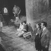 (3L-R) Actors Martin Vidnovic, Catherine Cox, Liz Callaway, Todd Graff, Beth Fowler and James Congdon in a scene from the Broadway production of the musical "Baby".