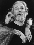 Actors Philip Bosco and Irene Papas in a scene from the Circle In The Square production of the play "The Bacchae"