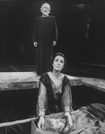 Actors Philip Bosco and Irene Papas in a scene from the Circle In The Square production of the play "The Bacchae"