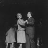 Actors Dorothy Loudon and Vincent Gardenia in a scene from the Broadway production of the musical "Ballroom"