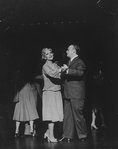 Actors Dorothy Loudon and Vincent Gardenia in a scene from the Broadway production of the musical "Ballroom"