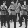 Unidentified actors impersonating Beatles Paul McCartney, Ringo Starr, George Harrison and John Lennon in a scene from the Broadway production of the show "Beatlemania."