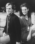 Actors Sigourney Weaver and Stephen Collins in a scene from the Phoenix Theatre production of the play "Beyond Therapy.".