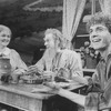 Actors Susan Browning (L) and Daniel Jenkins as Huckleberry Finn (R) in a scene from the Broadway production of the musical "Big River"