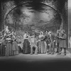 (C, L-R) Actors Daniel Jenkins (as Huck Finn), Ron Richardson and Susan Browning with other cast members in a scene from the Broadway production of the musical "Big River"