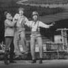 (L-R) Actors Bob Gunton, Daniel Jenkins (as Huck Finn) and Rene Auberjonois in a scene from the Broadway production of the musical "Big River"