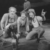 (L-R) Actors Bob Gunton, Daniel Jenkins (as Huck Finn), Ron Richardson and Rene Auberjonois in a scene from the Broadway production of the musical "Big River"