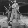 (R-L) Actors Daniel Jenkins (as Huck Finn) and Ron Richardson in a scene from the Broadway production of the musical "Big River"