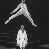 Hoofer Savion Glover (T) tap dancing in a scene from the Broadway production of the musical "Black And Blue"