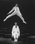 Hoofer Savion Glover (T) tap dancing in a scene from the Broadway production of the musical "Black And Blue"