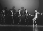 Tap dancers performing in a scene from the Broadway production of the musical "Black And Blue"