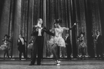 Tap dancers performing in a scene from the Broadway production of the musical "Black And Blue"