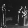 Actor James Earl Jones (3R) with others in a scene from the Off-Broadway production of the play "The Blacks."