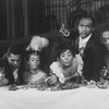 Actor Louis Gossett, Jr. (2R) with others in a scene from the Off-Broadway production of the play "The Blacks."