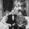 (L-R) Actors Judith Ivey, Richard Chamberlain, Blythe Danner and Geraldine Page in a scene from the Broadway revival of the play "Blithe Spirit"