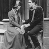 Singers Linda Ronstadt and Howard McGillin in a scene from the NY Shakespeare Festival production of the opera "La Boheme."