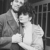 Singers Linda Ronstadt and David Carroll in a scene from the NY Shakespeare Festival production of the opera "La Boheme."