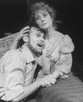 Singers Patti Cohenour and David Carroll in a scene from the NY Shakespeare Festival production of the opera "La Boheme."