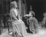 Singers Patti Cohenour and David Carroll in a scene from the NY Shakespeare Festival production of the opera "La Boheme."